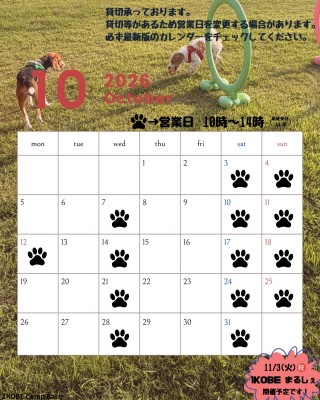 10月ドッグラン営業日